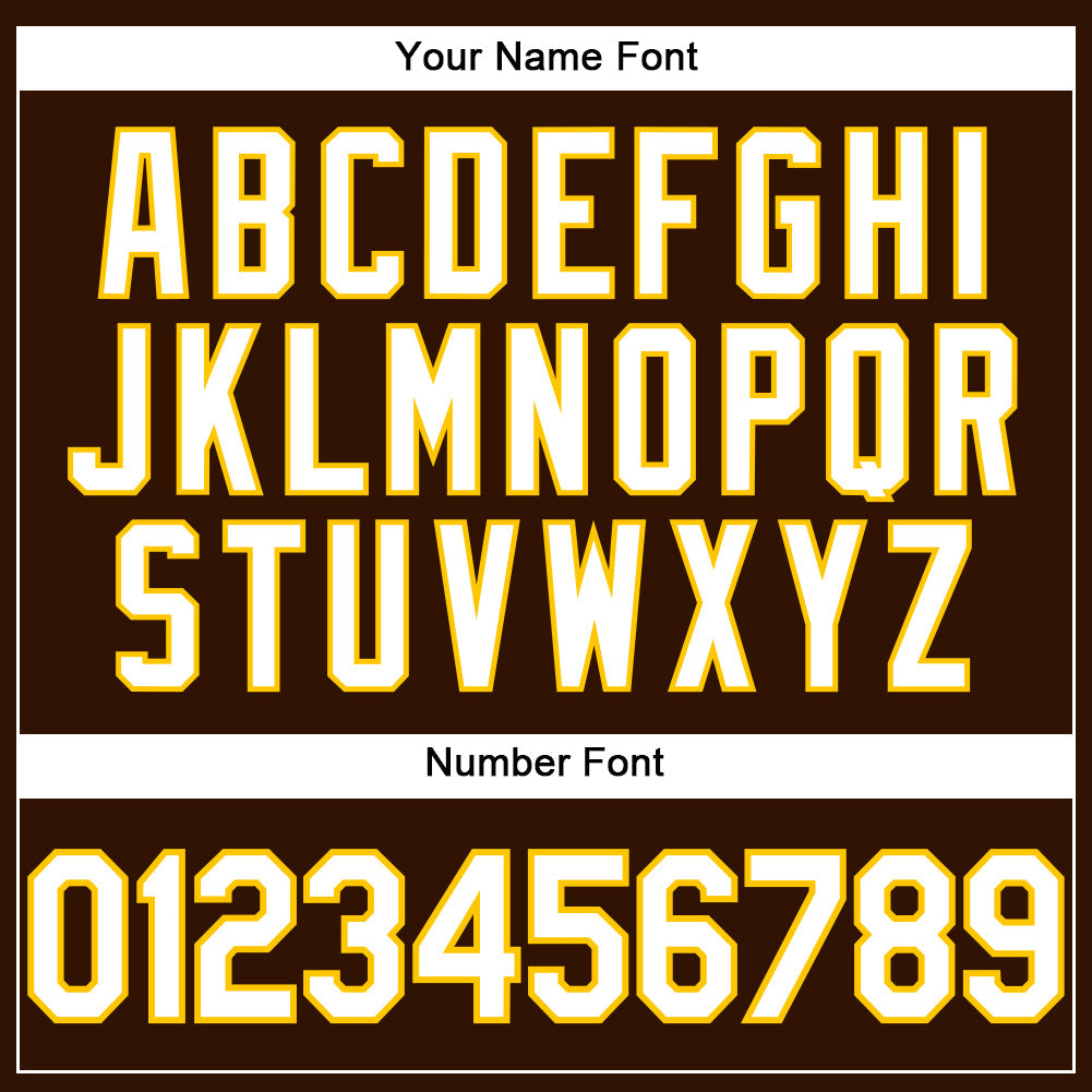 Custom Brown White-Yellow Performance T-Shirt view 4