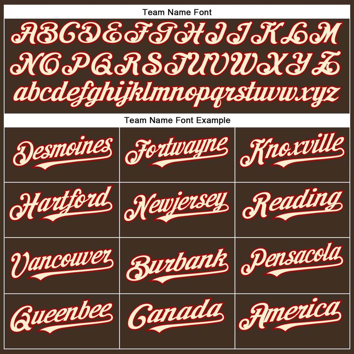 Custom Brown Cream-Red Authentic Baseball Jersey view 4