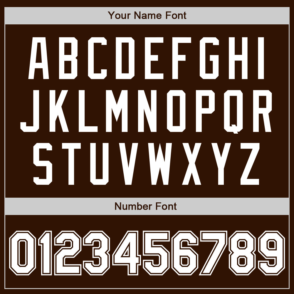 Custom Brown White Authentic Baseball Jersey view 8
