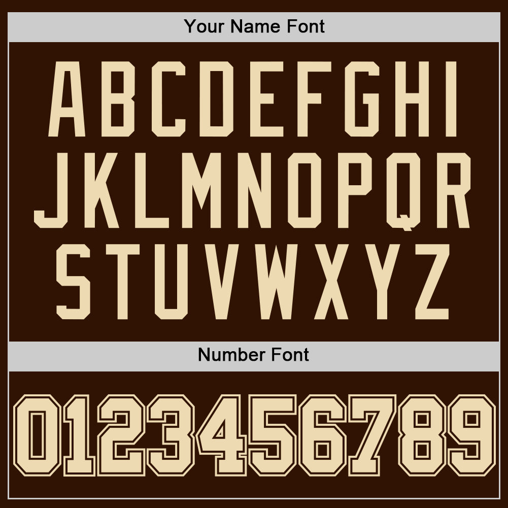 Custom Brown Cream Authentic Basketball Jersey view 3
