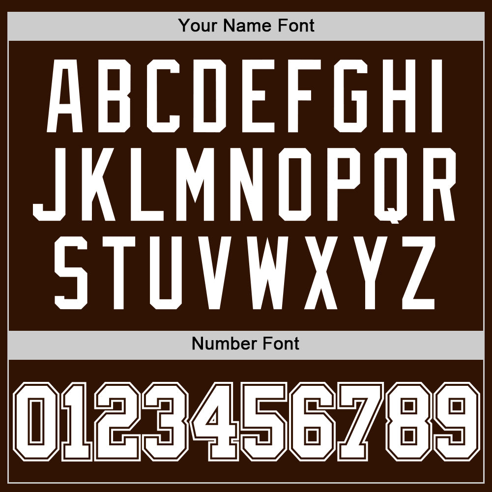 Custom Brown White Authentic Basketball Jersey view 3