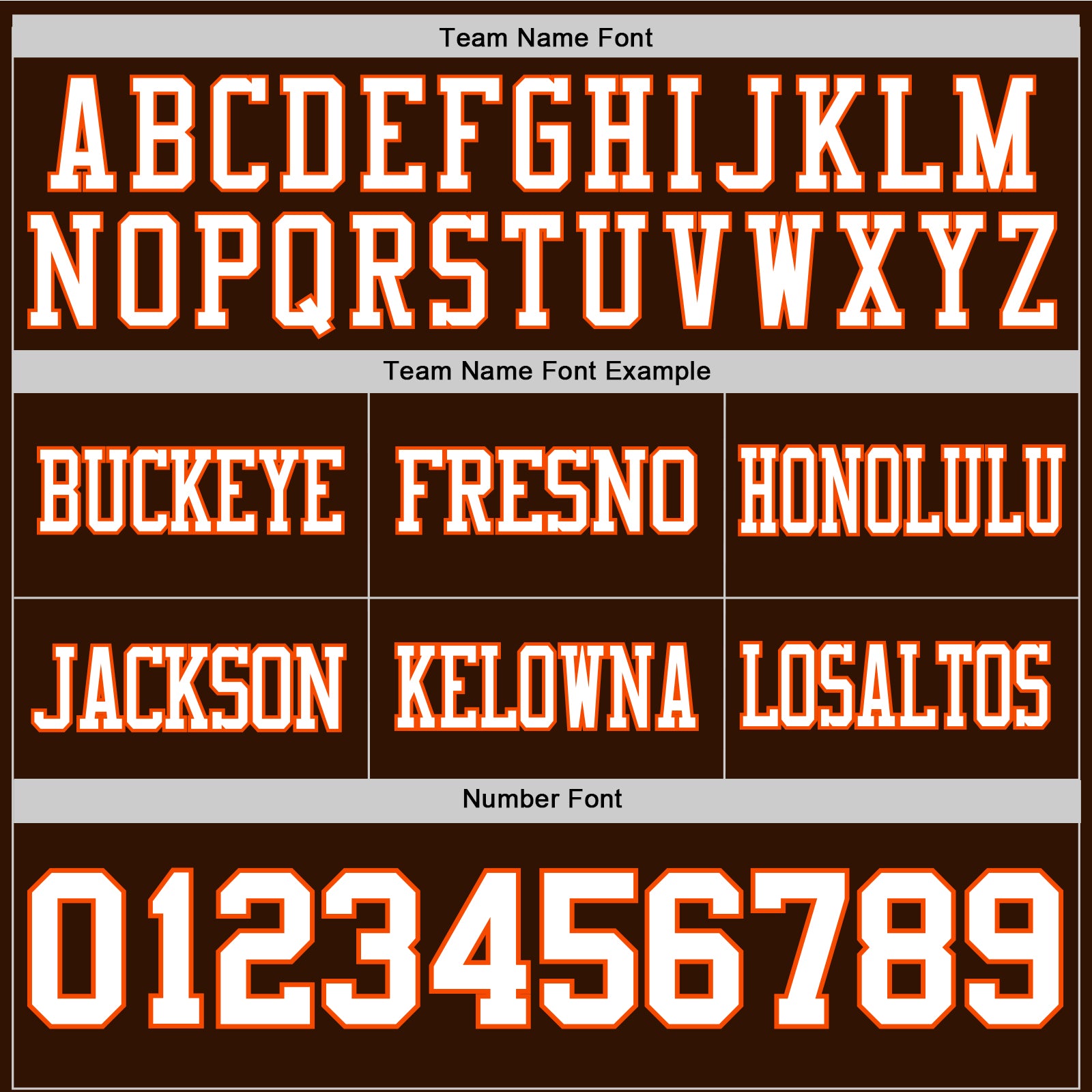 Custom Brown White-Orange Authentic Football Jersey view 4
