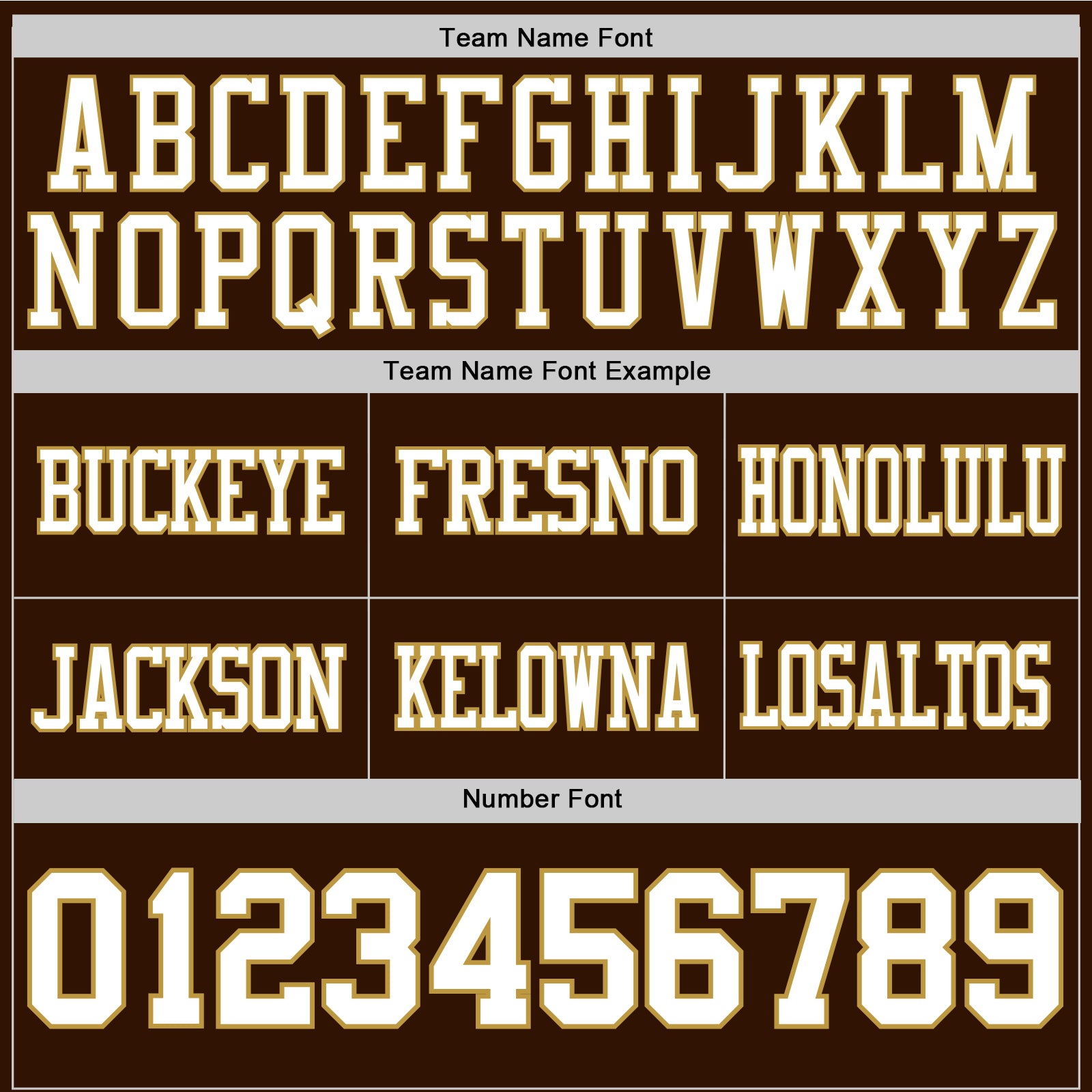 Custom Brown White-Old Gold Authentic Football Jersey view 4