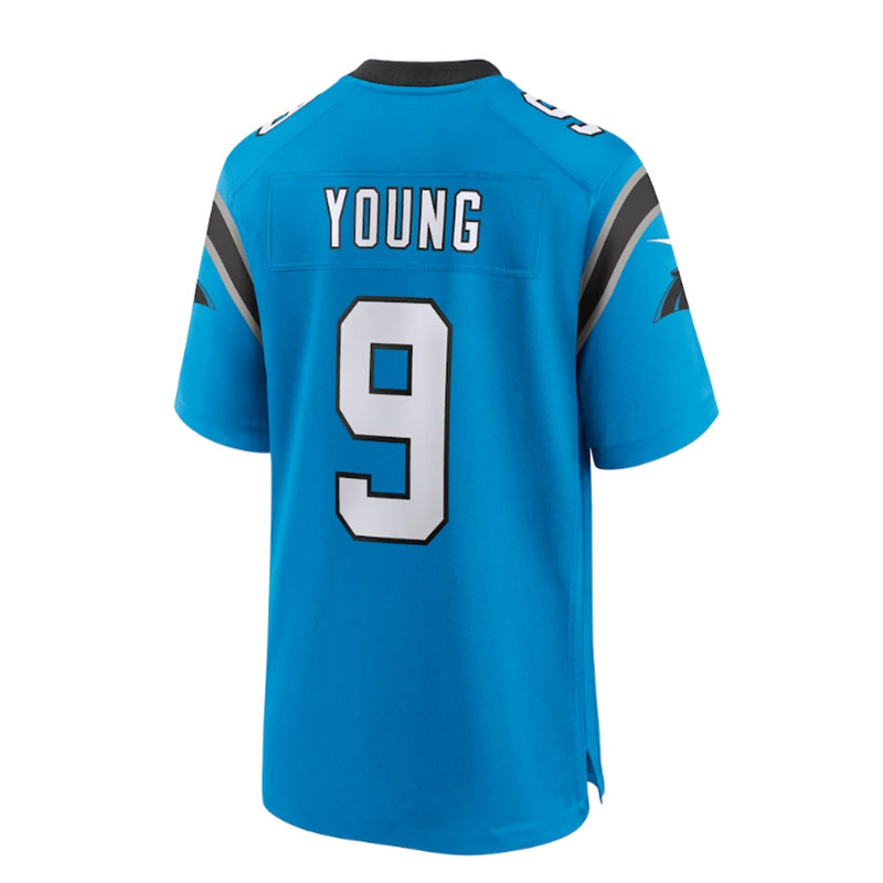 C.Panthers #9 Bryce Young 2023 Draft First Round Pick Alternate Game Jersey - Blue Stitched American Football Jerseys - Main View