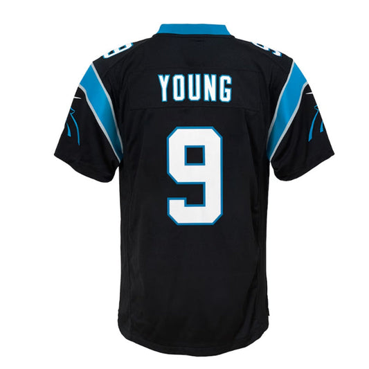 C.Panthers #9 Bryce Young 2023 Draft First Round Pick Game Jersey - Black Stitched American Football Jerseys - Main View