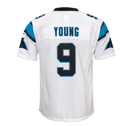 C.Panthers #9 Bryce Young 2023 Draft First Round Pick Game Jersey - White Stitched American Football Jerseys - Main View