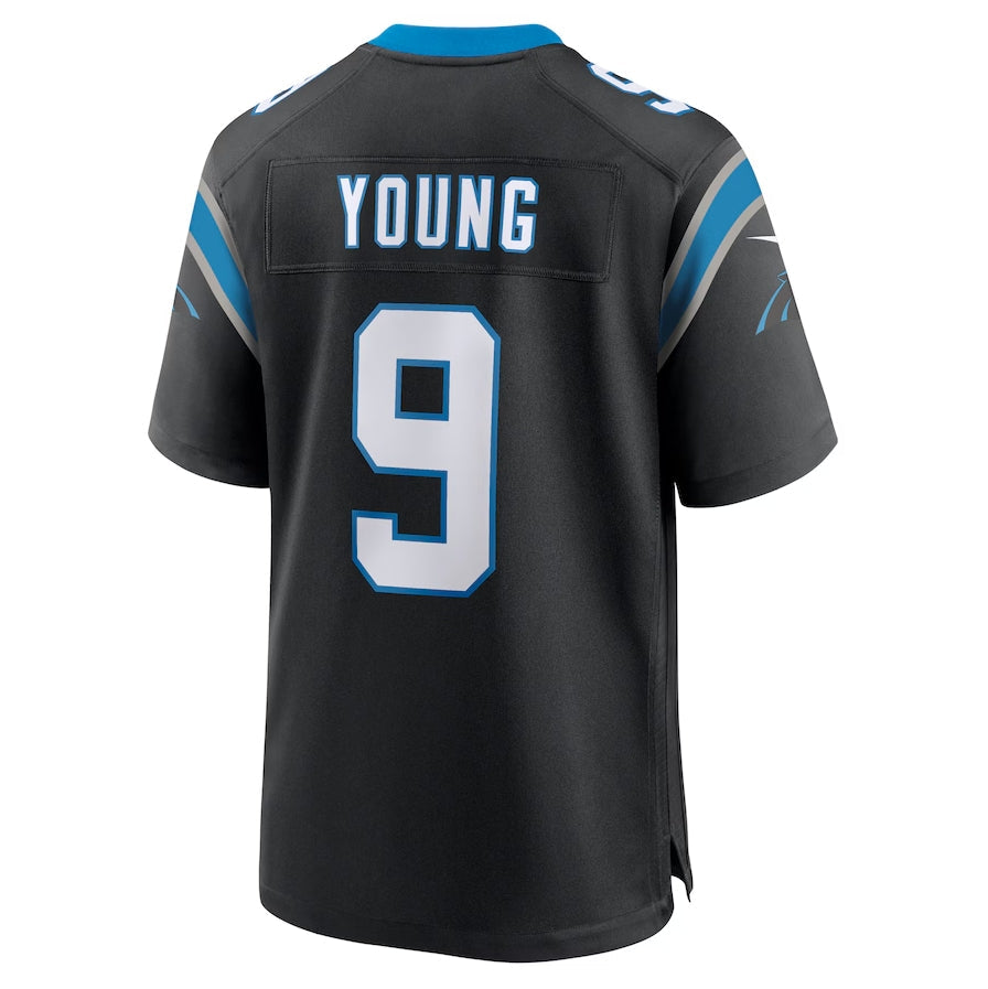 C.Panthers #9 Bryce Young Black Game Player Jersey Stitched American Football Jerseys - Main View
