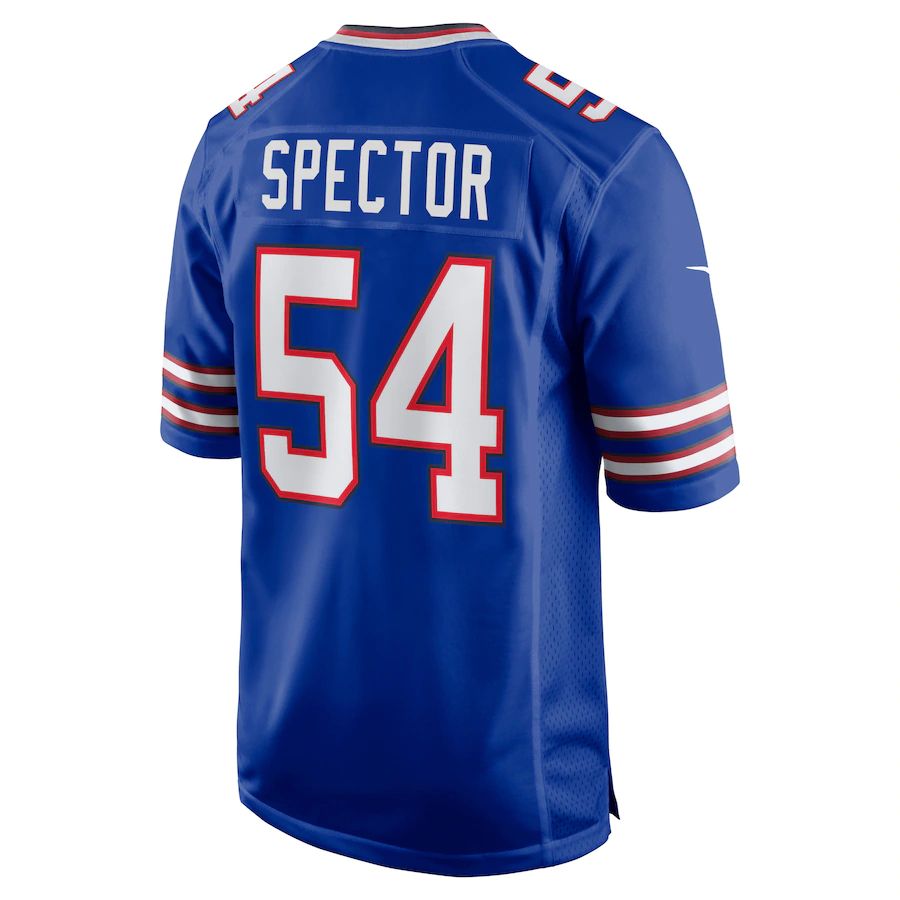 B.Bills #54 Baylon Spector Royal Game Jersey Stitched American Football Jerseys - Main View