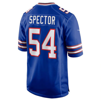 B.Bills #54 Baylon Spector Royal Game Jersey Stitched American Football Jerseys - Main View