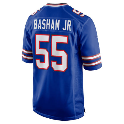 B.Bills #55 Boogie Basham Royal Game Jersey Stitched American Football Jerseys - Main View