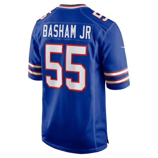 B.Bills #55 Boogie Basham Royal Game Jersey Stitched American Football Jerseys - Main View