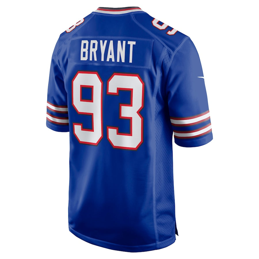 B.Bills #93 Brandin Bryant Royal Game Jersey Stitched American Football Jerseys - Main View