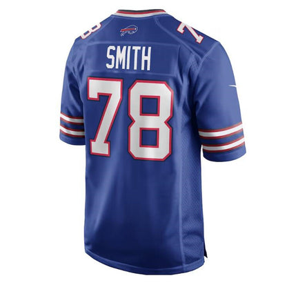 B.Bills #78 Bruce Smith Royal Game Retired Player Jersey American Stitched Football Jerseys - Main View