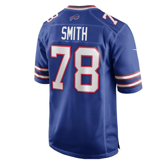 B.Bills #78 Bruce Smith Royal Game Retired Player Jersey American Stitched Football Jerseys - Main View