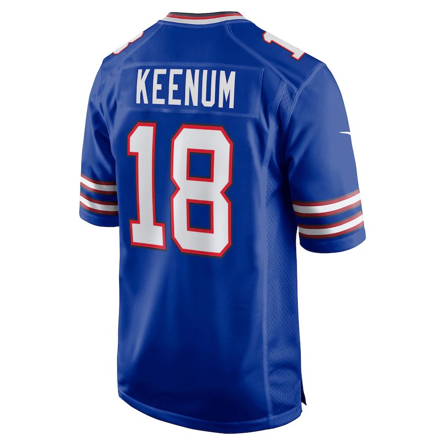 B.Bills #18 Case Keenum Royal Game Player Jersey Stitched American Football Jerseys - Main View