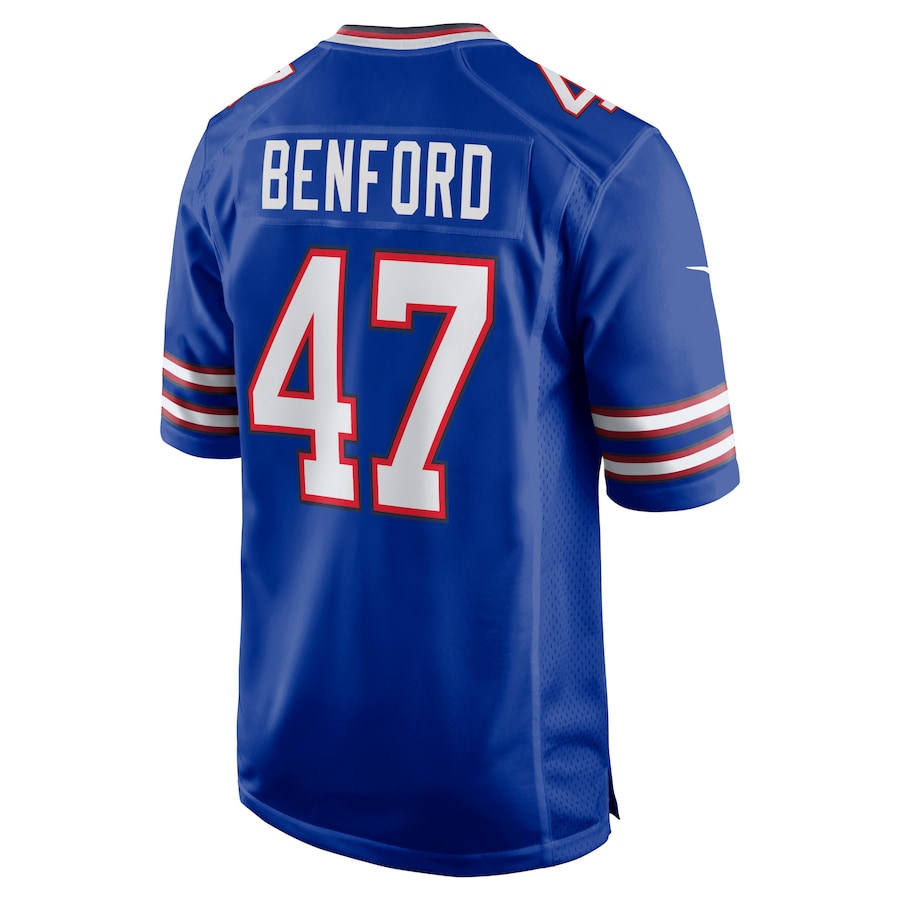 B.Bills #47 Christian Benford Royal Game Jersey Stitched American Football Jerseys - Main View