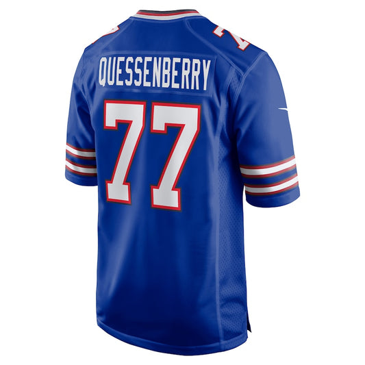 B.Bills #77 David Quessenberry Royal Game Player Jersey Stitched American Football Jerseys - Main View