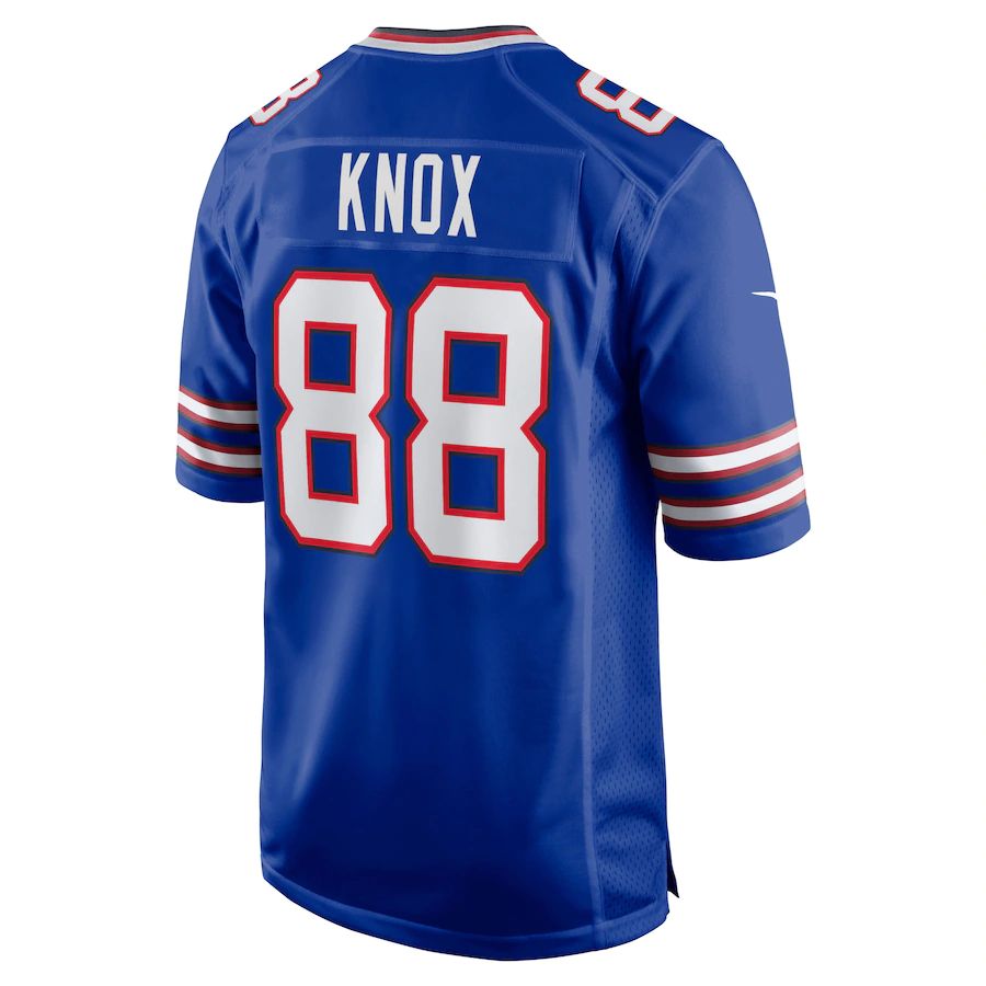 B.Bills #88 Dawson Knox Royal Game Jersey Stitched American Football Jerseys - Main View