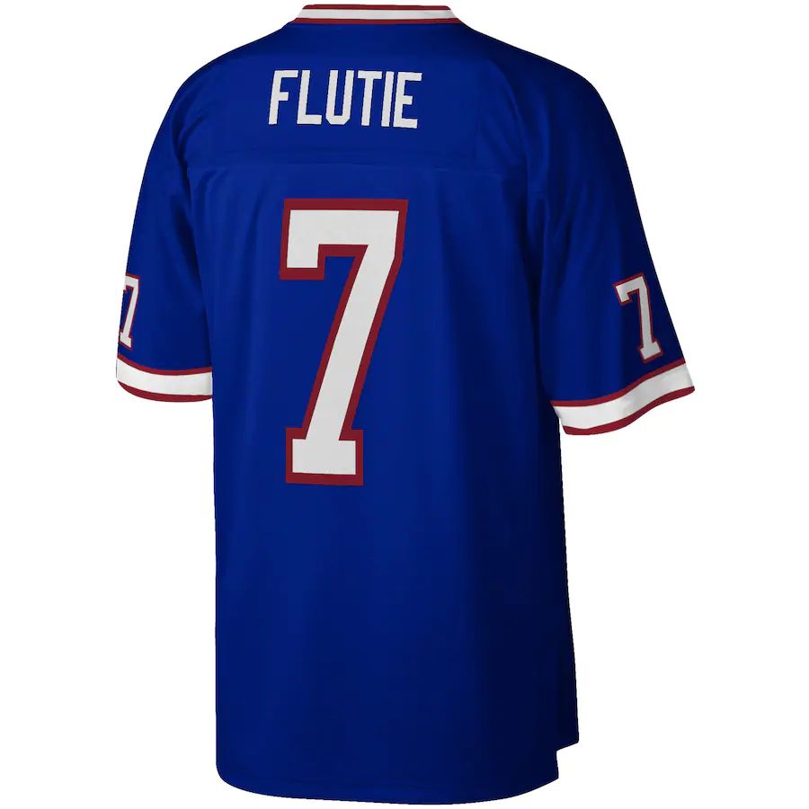 B.Bills #7 Doug Flutie Mitchell & Ness Royal 1998 Legacy Replica Jersey American Stitched Football Jerseys - Main View