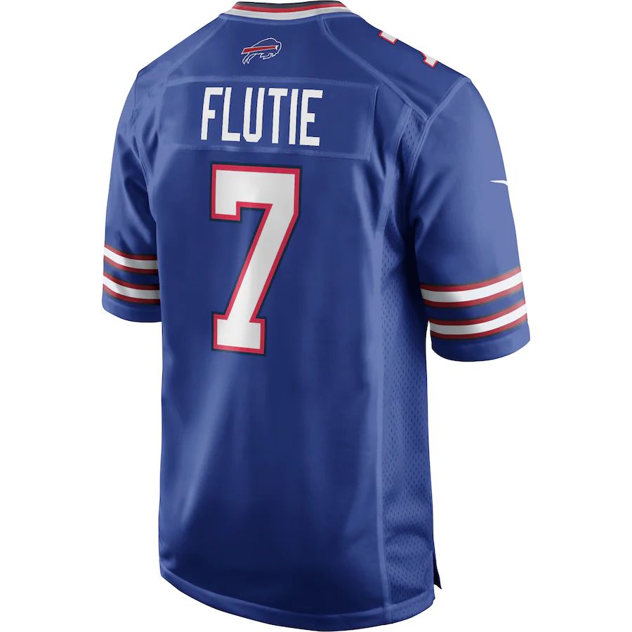 B.Bills #7 Doug Flutie Royal Game Retired Player Jersey American Stitched Football Jerseys - Main View