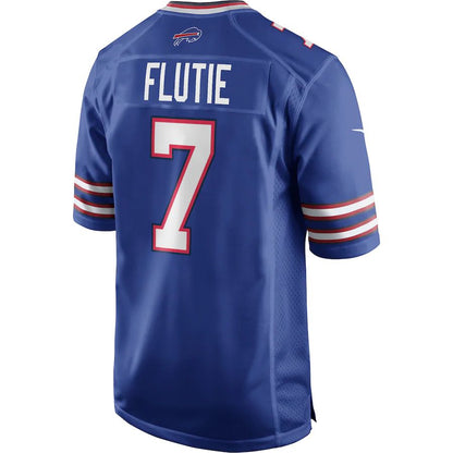B.Bills #7 Doug Flutie Royal Game Retired Player Jersey American Stitched Football Jerseys - Main View