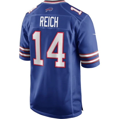 B.Bills #14 Frank Reich Royal Game Retired Player Jersey American Stitched Football Jerseys - Main View