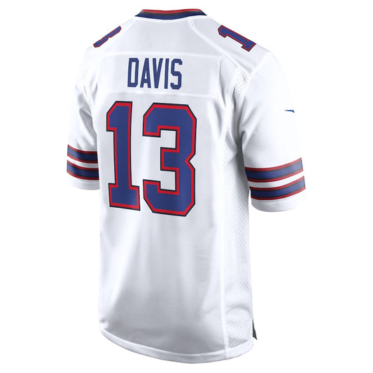 B.Bills #13 Gabriel Davis White Game Player Jersey American Stitched Football Jerseys - Main View