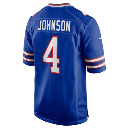 B.Bills #4 Jaquan Johnson Royal Game Jersey American Stitched Football Jerseys - Main View