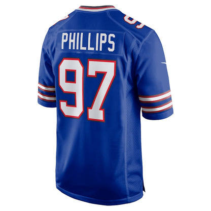 B.Bills #97 Jordan Phillips Royal Game Jersey American Stitched Football Jerseys - Main View