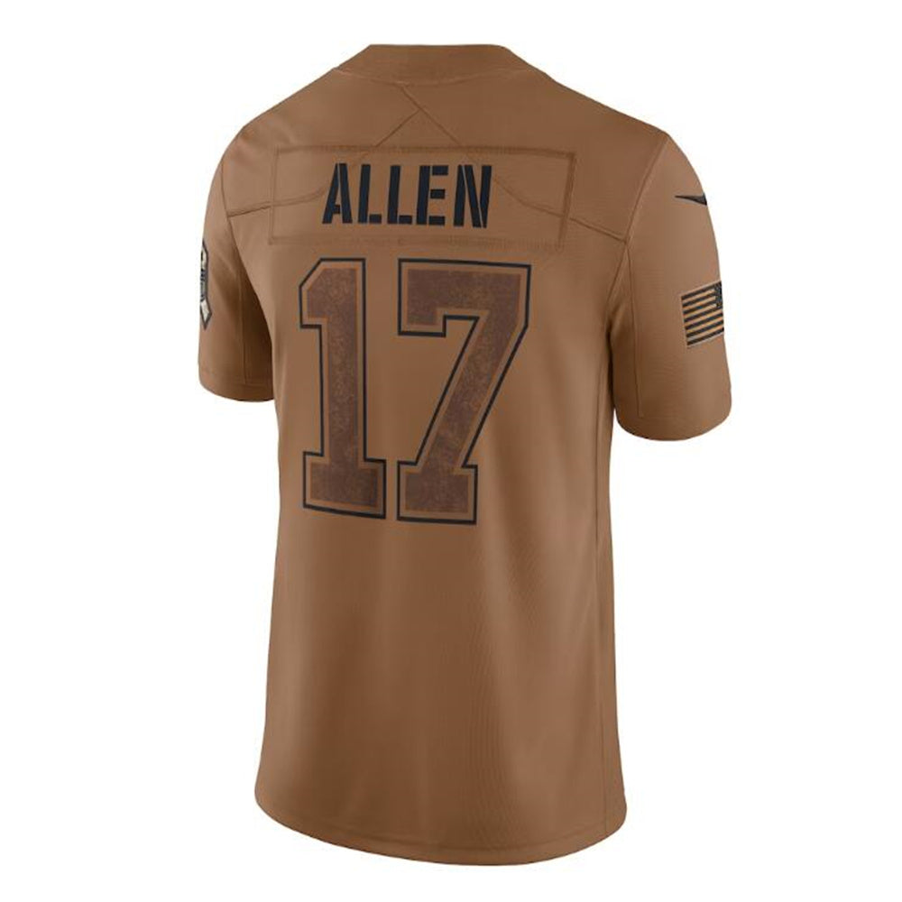 B.Bills #17 Josh Allen Brown 2023 Salute To Service Limited Jersey Football Stitched American Jerseys - Main View