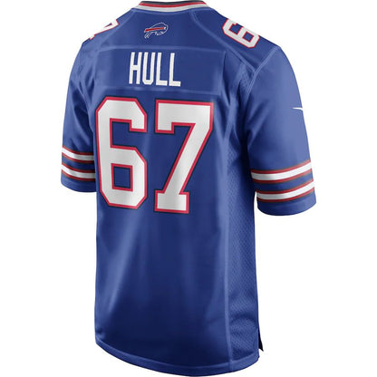 B.Bills #67 Kent Hull Royal Game Retired Player Jersey American Stitched Football Jerseys - Main View