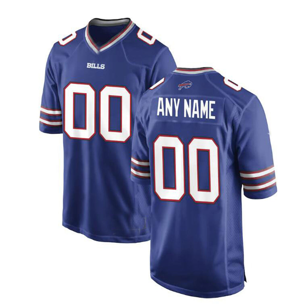 Custom B.Bills Royal Game Jersey American Stitched Football Jerseys - Main View