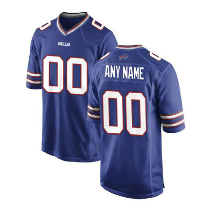 Custom B.Bills Royal Game Jersey American Stitched Football Jerseys - Main View
