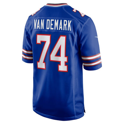 B.Bills #74 Ryan Van Demark Royal Game Player Jersey American Stitched Football Jerseys - Main View