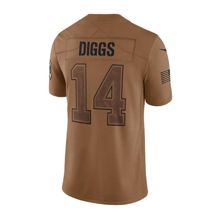 B.Bills #14 Stefon Diggs  Brown 2023 Salute To Service Limited Jersey Stitched American Football Jerseys - Main View