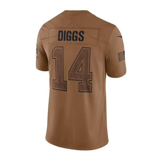 B.Bills #14 Stefon Diggs  Brown 2023 Salute To Service Limited Jersey Stitched American Football Jerseys - Main View