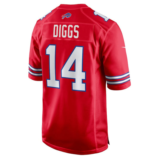 B.Bills #14 Stefon Diggs  Red Game Player Jersey Stitched American Football Jerseys - Main View