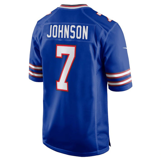 B.Bills #7 Taron Johnson Royal Game Jersey American Stitched Football Jerseys - Main View