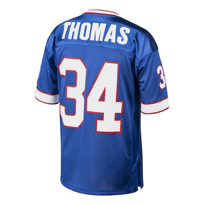 B.Bills #34 Thurman Thomas Mitchell & Ness Royal 1994 Authentic Throwback Retired Player Jersey American Stitched Football Jerseys - Main View