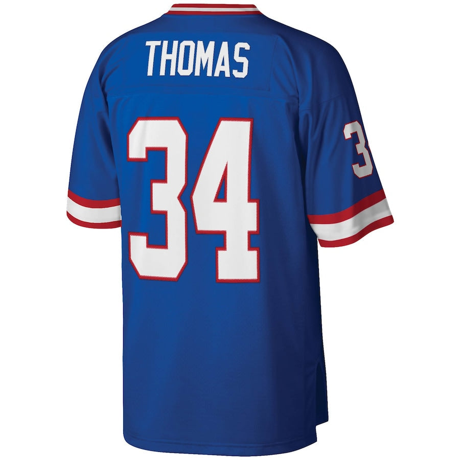 B.Bills #34 Thurman Thomas Mitchell & Ness Royal Legacy Replica Jersey American Stitched Football Jerseys - Main View