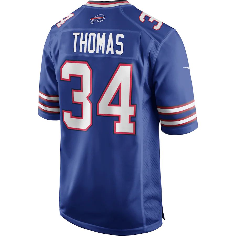 B.Bills #34 Thurman Thomas Royal Game Retired Player Jersey American Stitched Football Jerseys - Main View