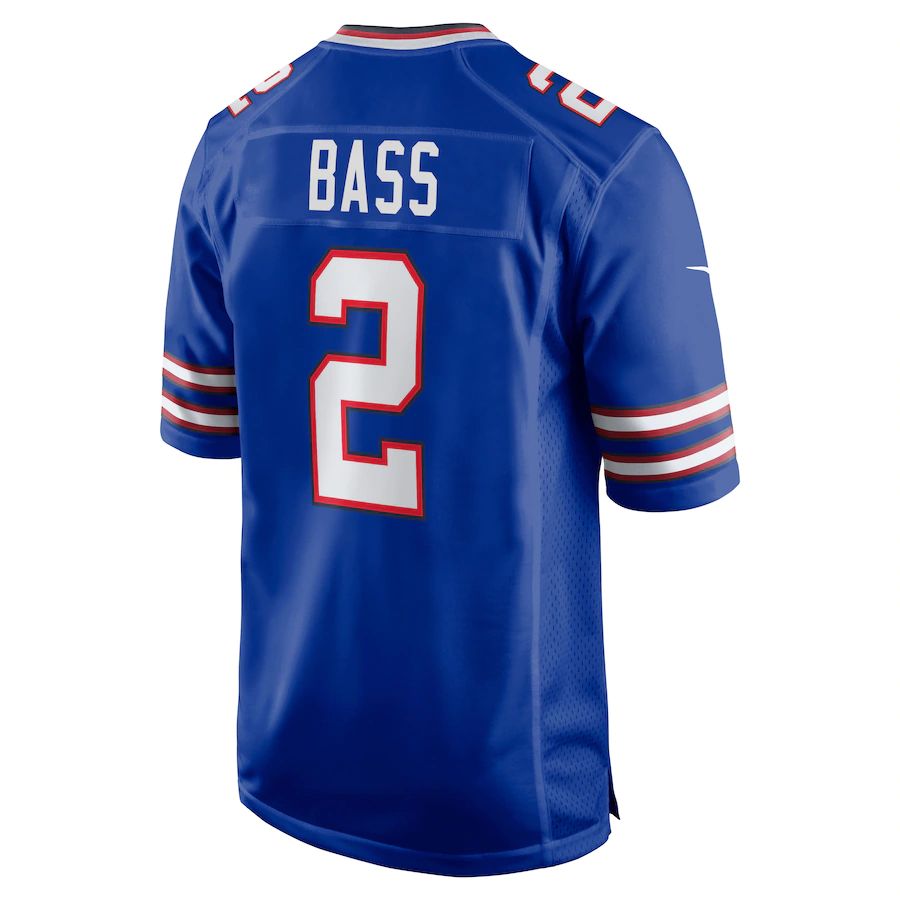 B.Bills #2 Tyler Bass Royal Game Player Jersey American Stitched Football Jerseys - Main View