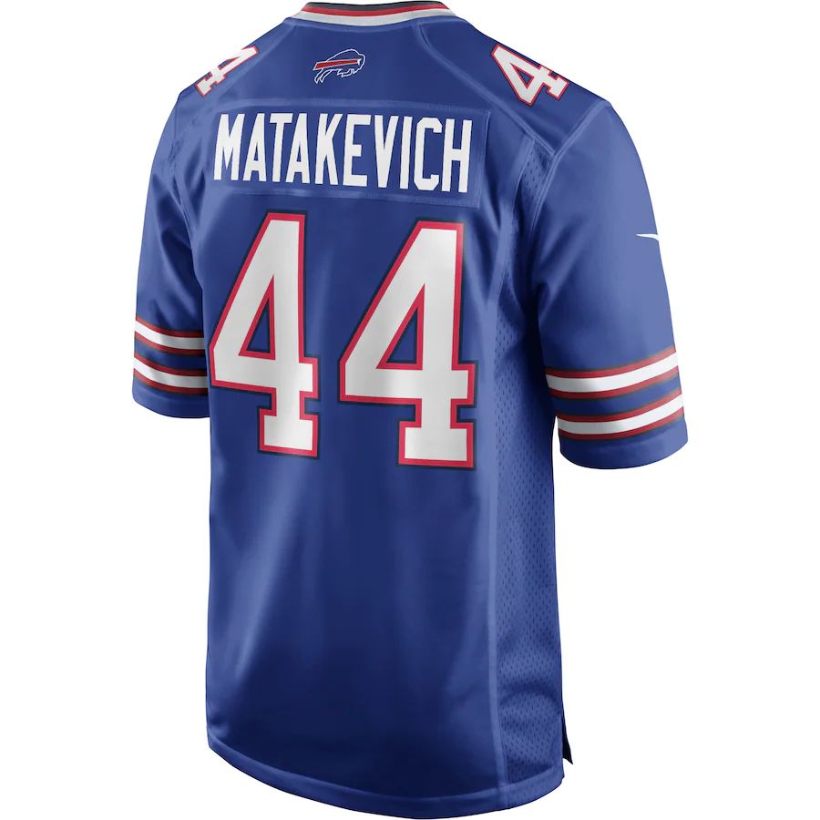 B.Bills #44 Tyler Matakevich Royal Game Player Jersey American Stitched Football Jerseys - Main View