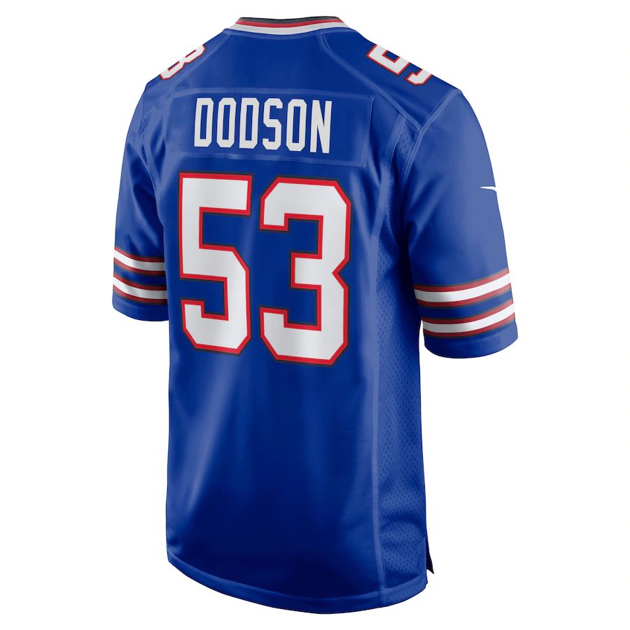 B.Bills #53 Tyrel Dodson Royal Game Player Jersey American Stitched Football Jerseys - Main View