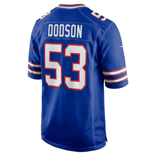 B.Bills #53 Tyrel Dodson Royal Game Player Jersey American Stitched Football Jerseys - Main View