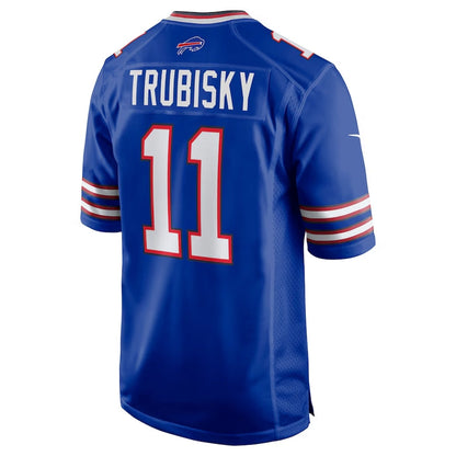B.Bills #11 Mitchell Trubisky Game Jersey - Royal Football Jerseys - Main View