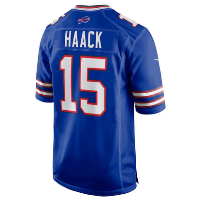 B.Bills #15 Matt Haack Game Jersey - Royal Football Jerseys - Main View
