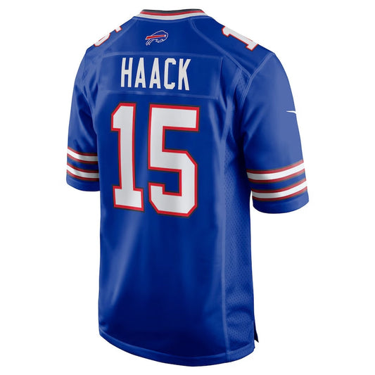 B.Bills #15 Matt Haack Game Jersey - Royal Football Jerseys - Main View