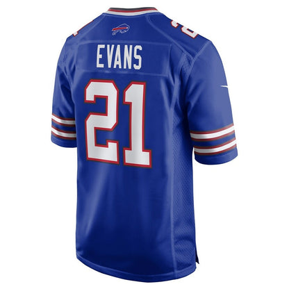 B.Bills #21 Darrynton Evans Royal Team Game American Football Jerseys - Main View