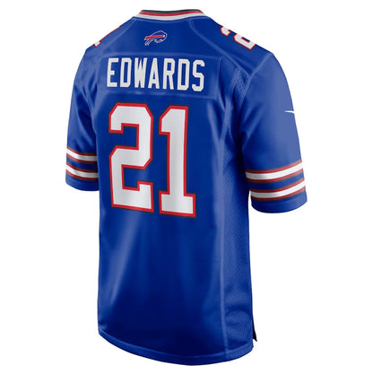 B.Bills #21 Mike Edwards Game Jersey - Royal Football Jerseys - Main View